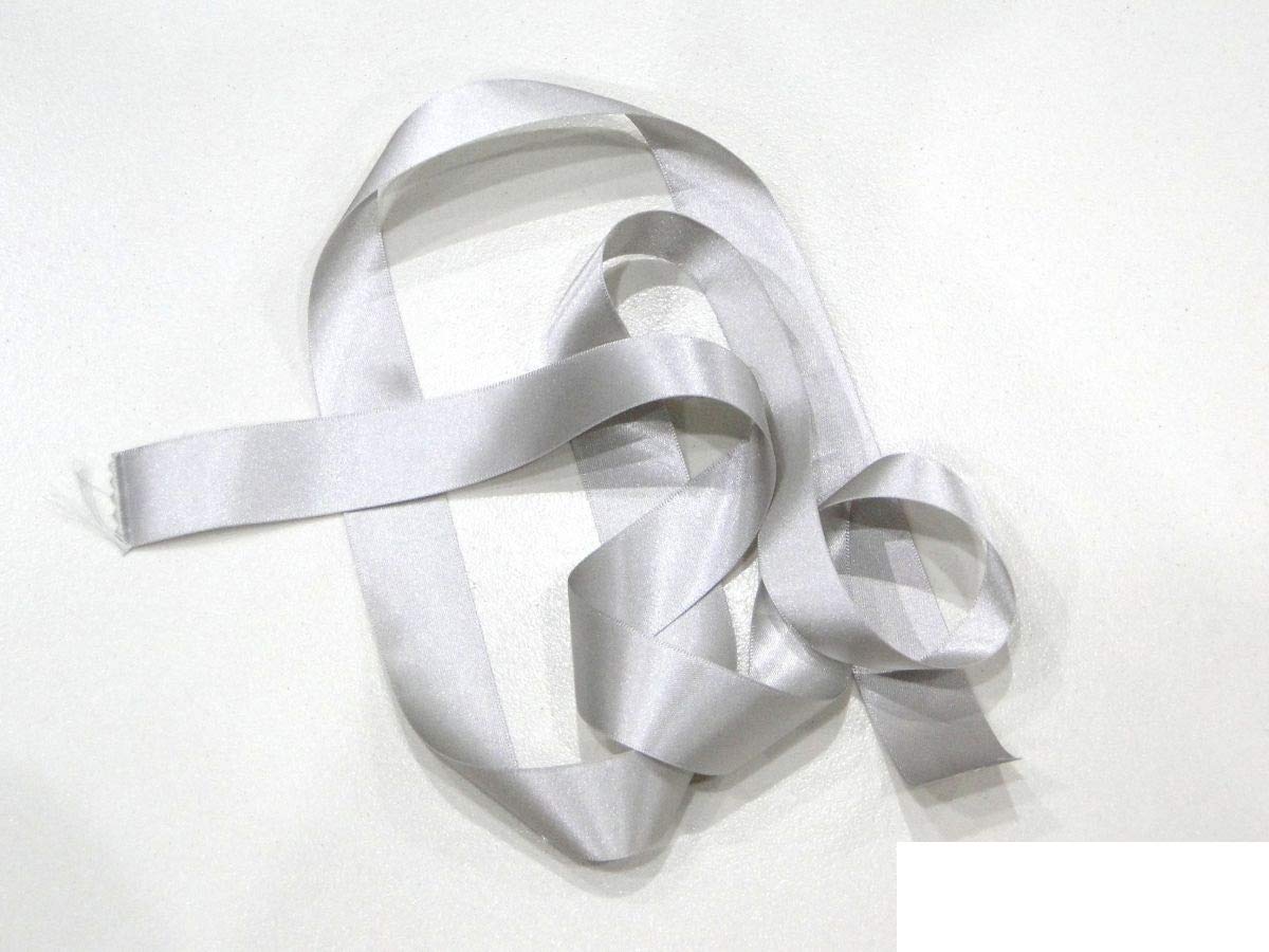 Berisfords 35Mm Silver Grey Satin Ribbon Double Sided 3501 (5 Meters)