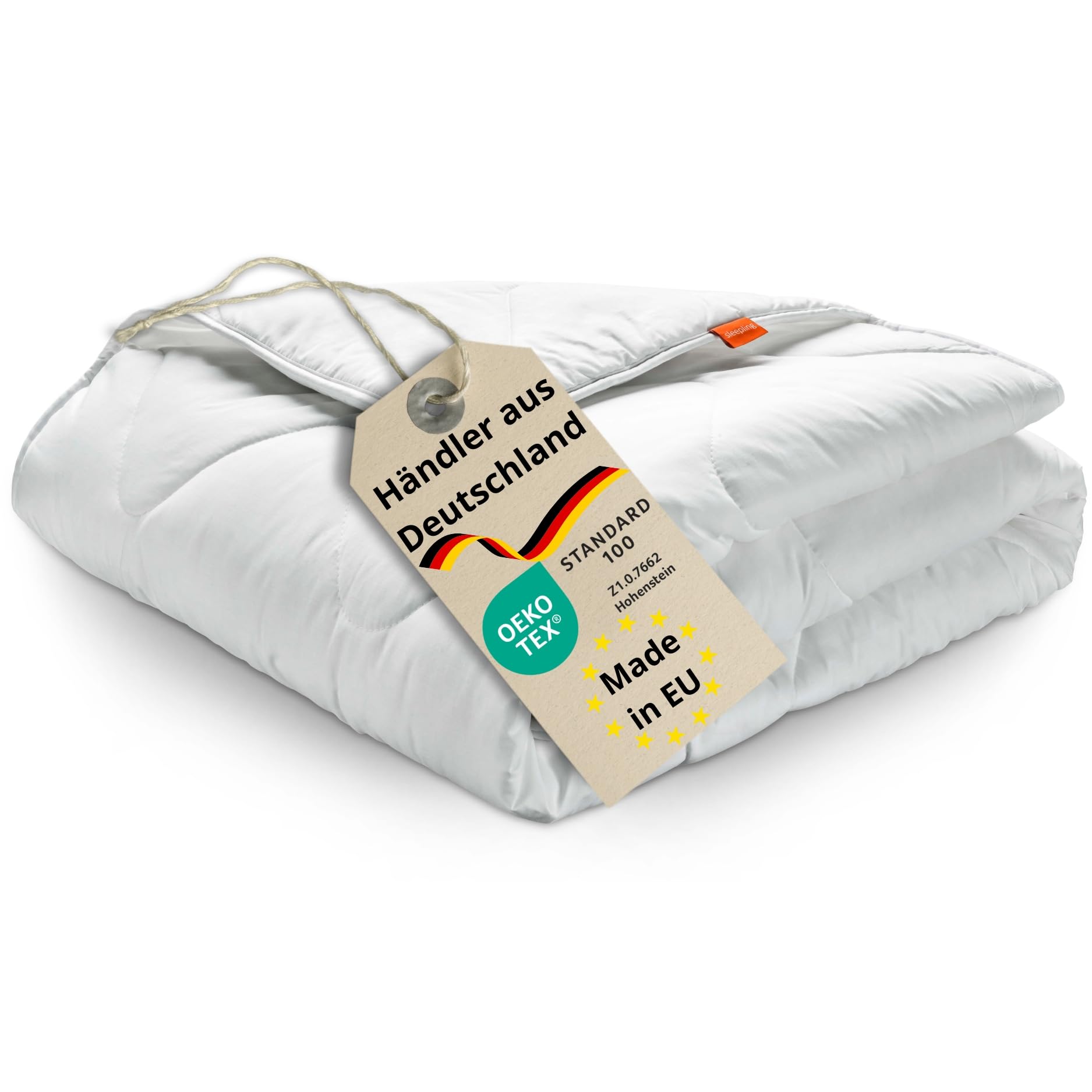 sleepling Piumino invernale ultra caldo, extra spesso e pesante, prodotto in UE, Ökotex 100, lavabile a 60°, 100% microfibra fine, 135 x 200 cm, bianco