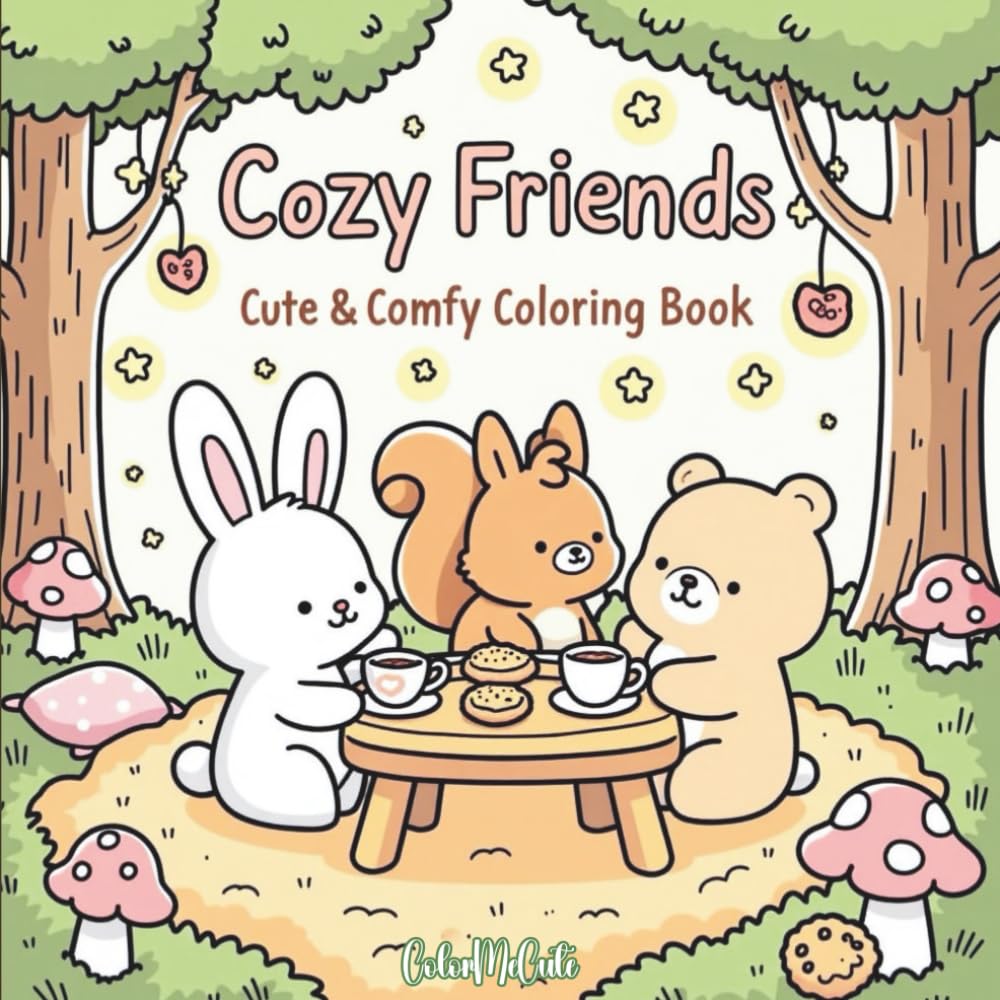 Cozy Friends: Cute & Comfy Coloring Book
