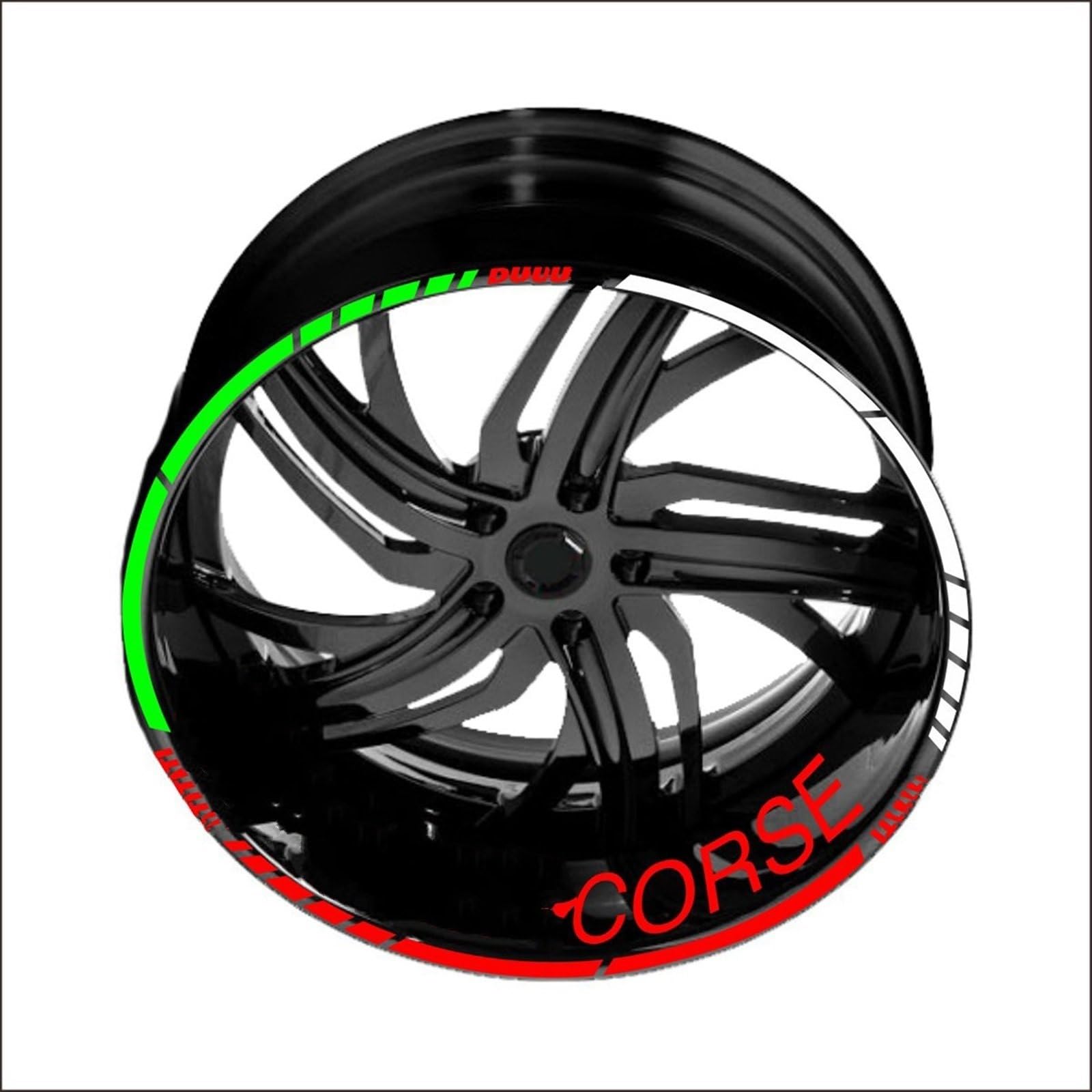 Motorcycle Racing Rim Sticker Wheel Decal Corse for Ducati for Monster for Multistrada-Performance(Color3)