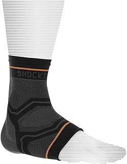 Shock Doctor Ultra Compression Ankle Support with Gel Support - Adult Black/Grey Small
