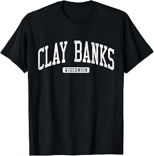 Clay Banks Wisconsin WI JS03 College University Style T-Shirt