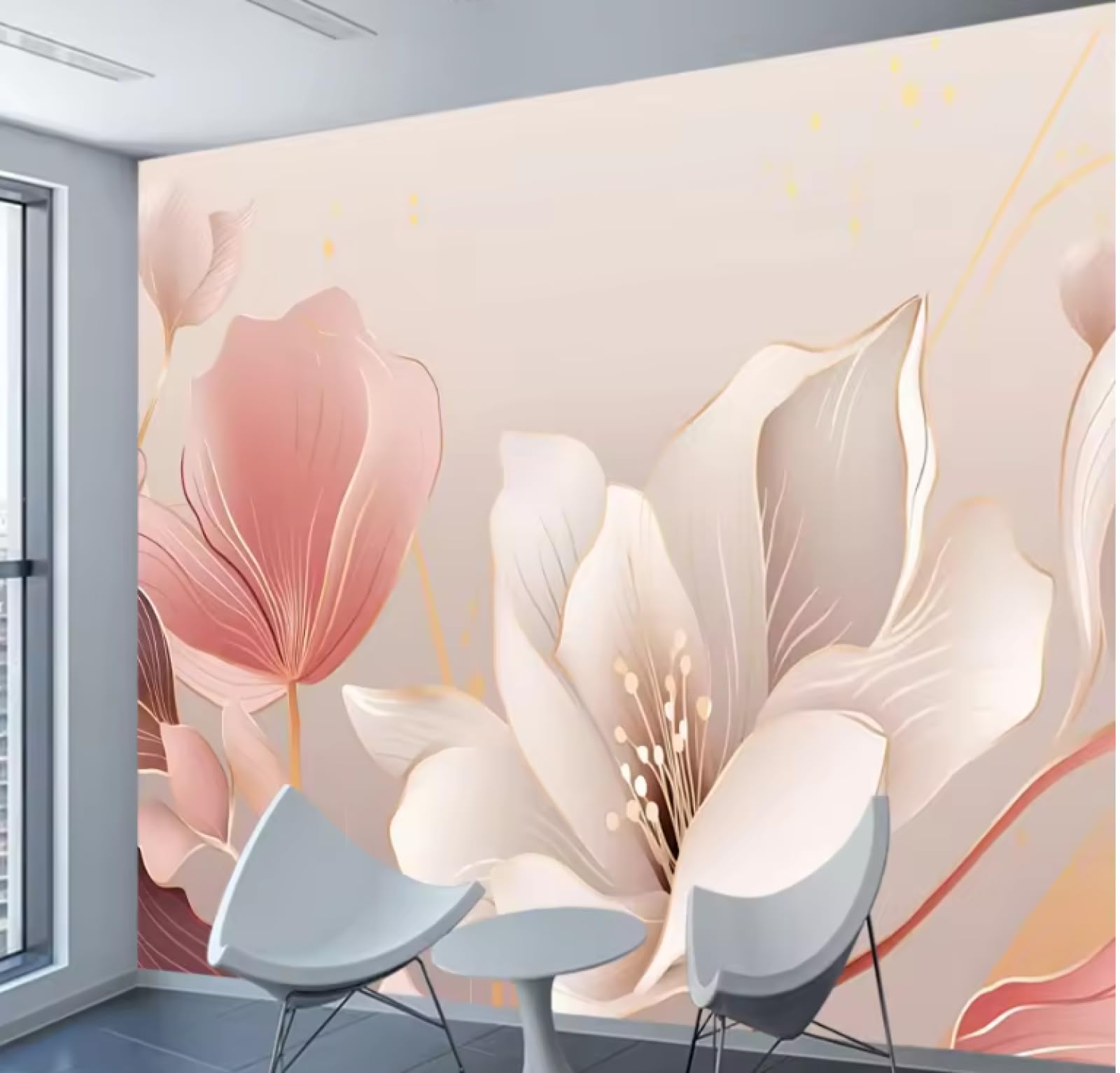 Tapeta dekoracja salonu tapety wystrój domu kwiat lotosu mural tapeta 3D, 3D, 250 x 175 cm