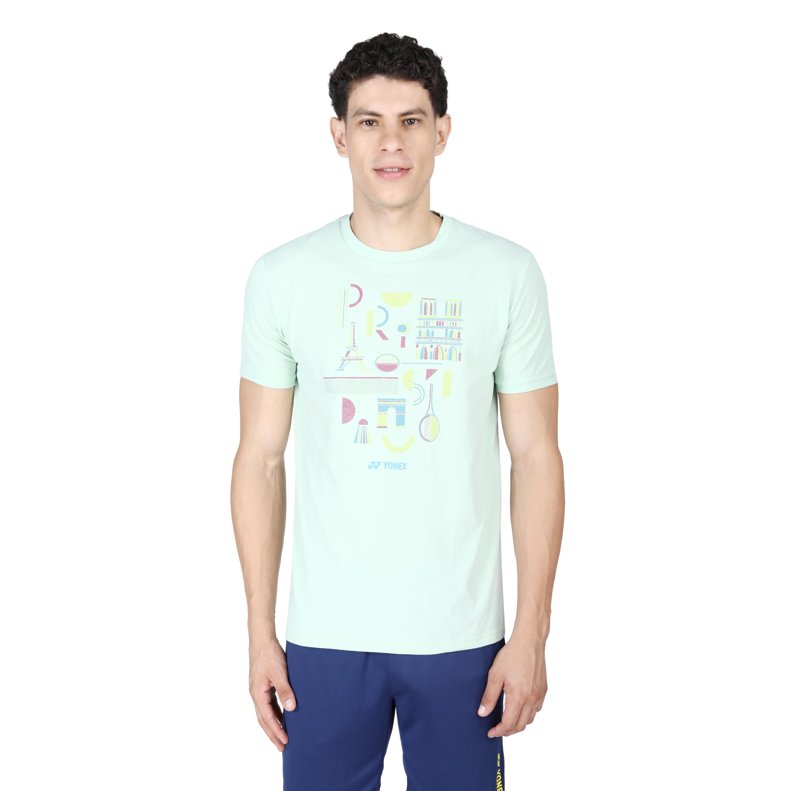 yonex Paris 2024 Special Edition T-Shirt Stylish Fit | Cool, Dry and Comfortable | Round Neck | Light Weight | Cheer for India | Exclusive Paris 2024 Graphic T-Shirt-picture-38