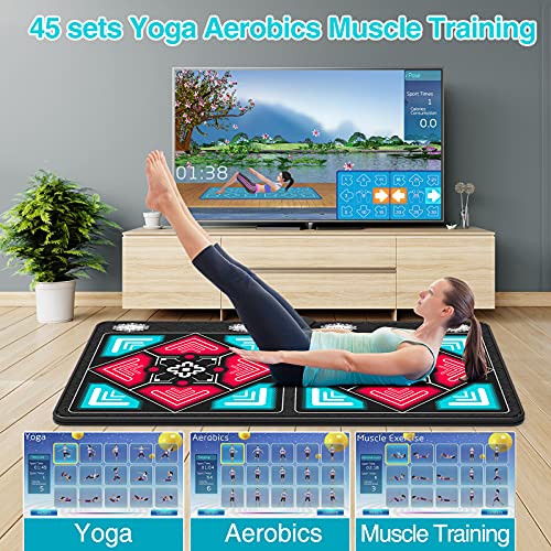 Latimeria Electronic Dance Mats Dancing Pad Yoga Mat Musical Dancing Carpet, Double User Dance Floor Mat With Wireless Handle, Hd Camera Game Host, Non-Slip Dance Pad #TOP1