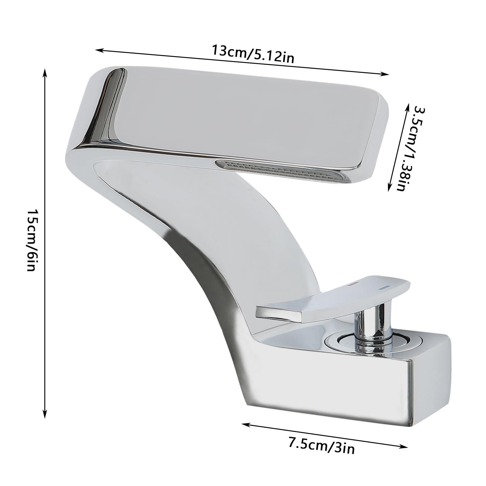 Rubinetto per lavabo a cascata, miscelatore per bagno
