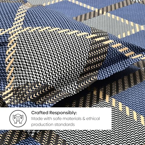 Image of Rivermoor 200 TC Ultrasoft Cotton Bedsheet for Single Bed | Cotton Bedsheet with 1 Pillow Cover | Multi Color Geometric Pattern | 58 x 88 Inches | Breathable & Wrinkle Resistant