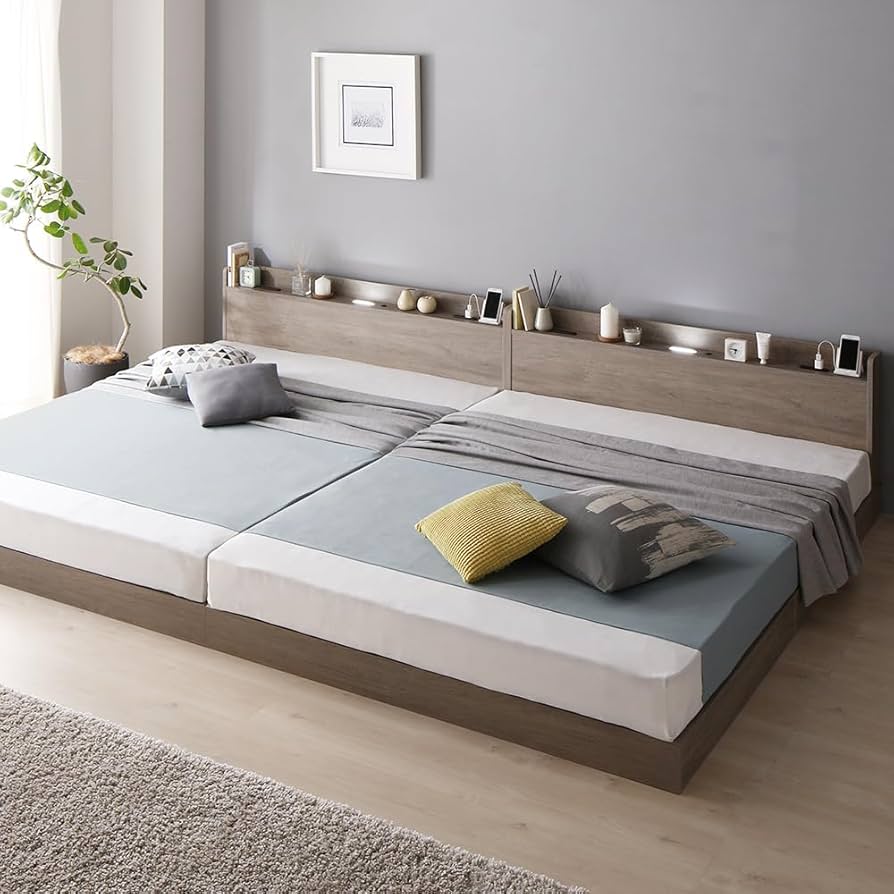 ダブルベッド　ベッドフレーム・マットレス ベッド マットレス付き ダブル セット ベッドフレーム すのこ