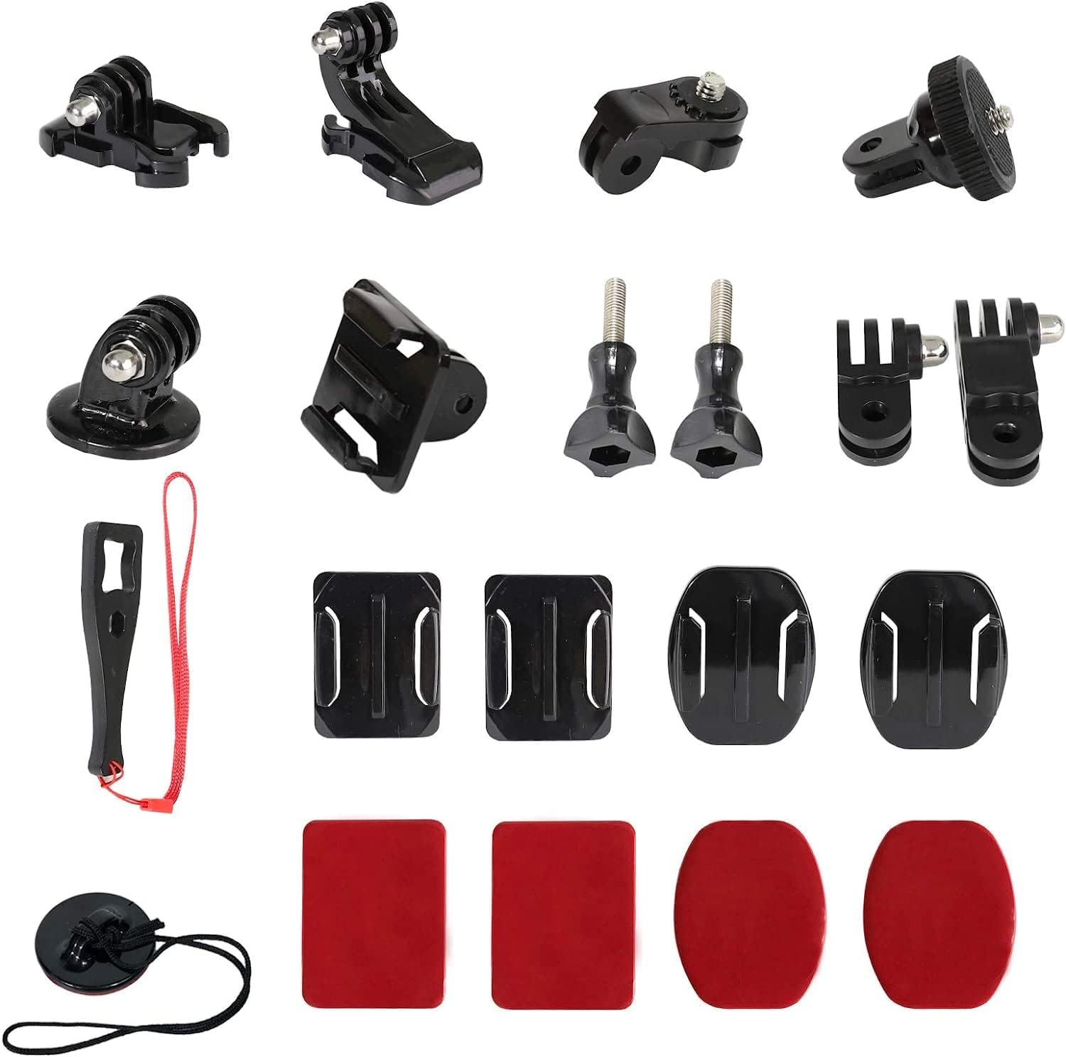 Universal Action Camera Accessory Kit for GoPro Hero 11 10 9 8 7 6 5 Blcak Go pro Max Insta360 One R/X2/X3 DJI OSMO Action 2 3 and Other Action Camera