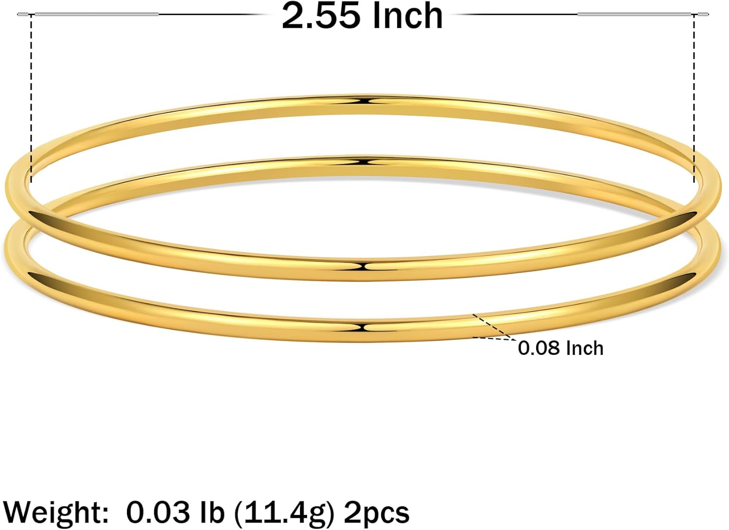 Elegance 11 designs 2mm/3mm Gold Plated Bangles Bracelets Set For Women Non Tarnish, Stainless Steel Bracelets Jewelry Stackable Thin Minimalistic Waterproof Gold Bangles - Image 8