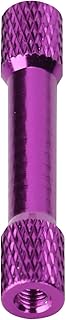 Espaçador de coluna de rosca interna m3 impasse 10 pçs/conjunto impasse liga de alumínio 6,05 mm od para rc drone multicóptero (roxo)