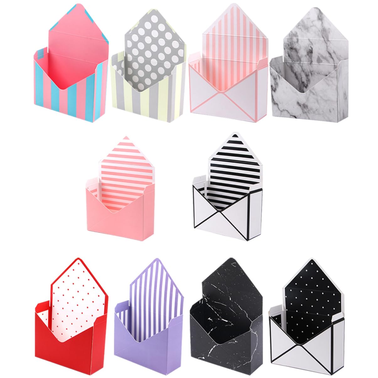 FOMIYES 2 Juegos Caja De Flores Decoración De Flores Alambre Floral Decoración Casa Cajas Plegables Soporte Para Envolver Material De Embalaje De Papel 10 Uds * 2