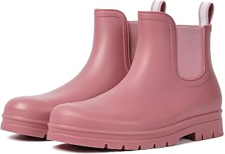 Furuian Women's Ankle Rain Boots Waterproof Chelsea Rain Boots Rubber Boots Women Short Garden Boots Anti Slip Outdoor Lightweight Work Booties