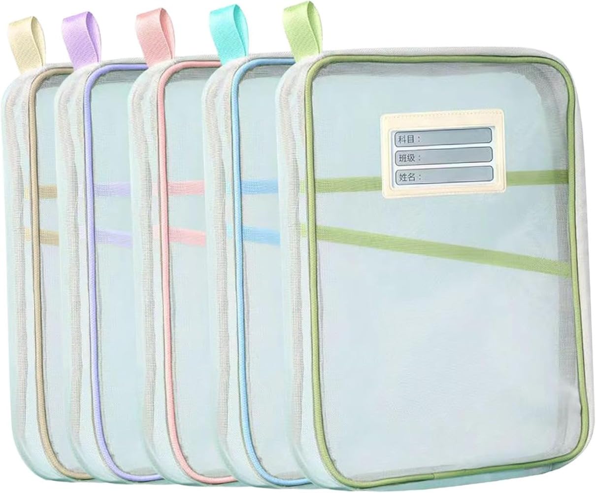 タカヒロ◎Handmade L字型ファスナーポーチ❣️◎5点セット Amazon | メッシュジッパーポーチ 5個 ジップファイルフォルダー