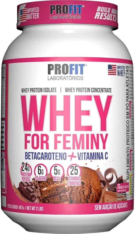 Profit Whey For Feminy Chocolate Ao Leite 907G