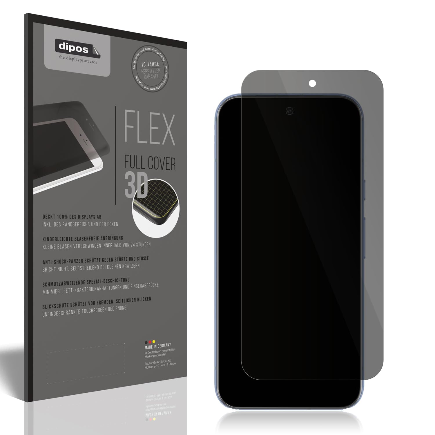 dipos I 3X Pellicola Protettiva Compatibile con Google Pixel 5 Pellicola di Protezione I 3D Full Cover