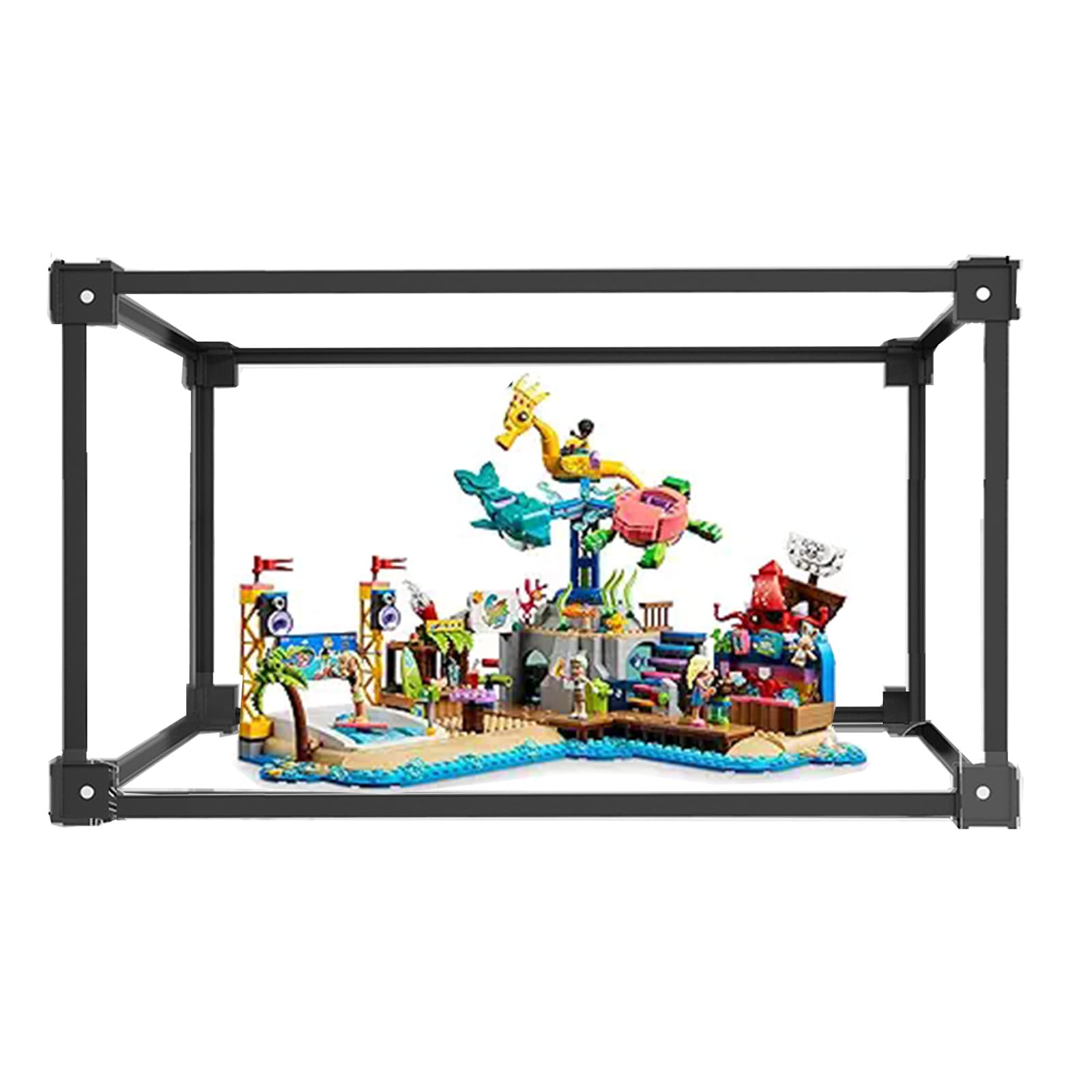Vetrina Espositiva per Lego 76407 41737,45x40x30cm Grande Acrilico Scatola Teca Trasparente Antipolvere Protezione per Action Figure Modelli Collezione