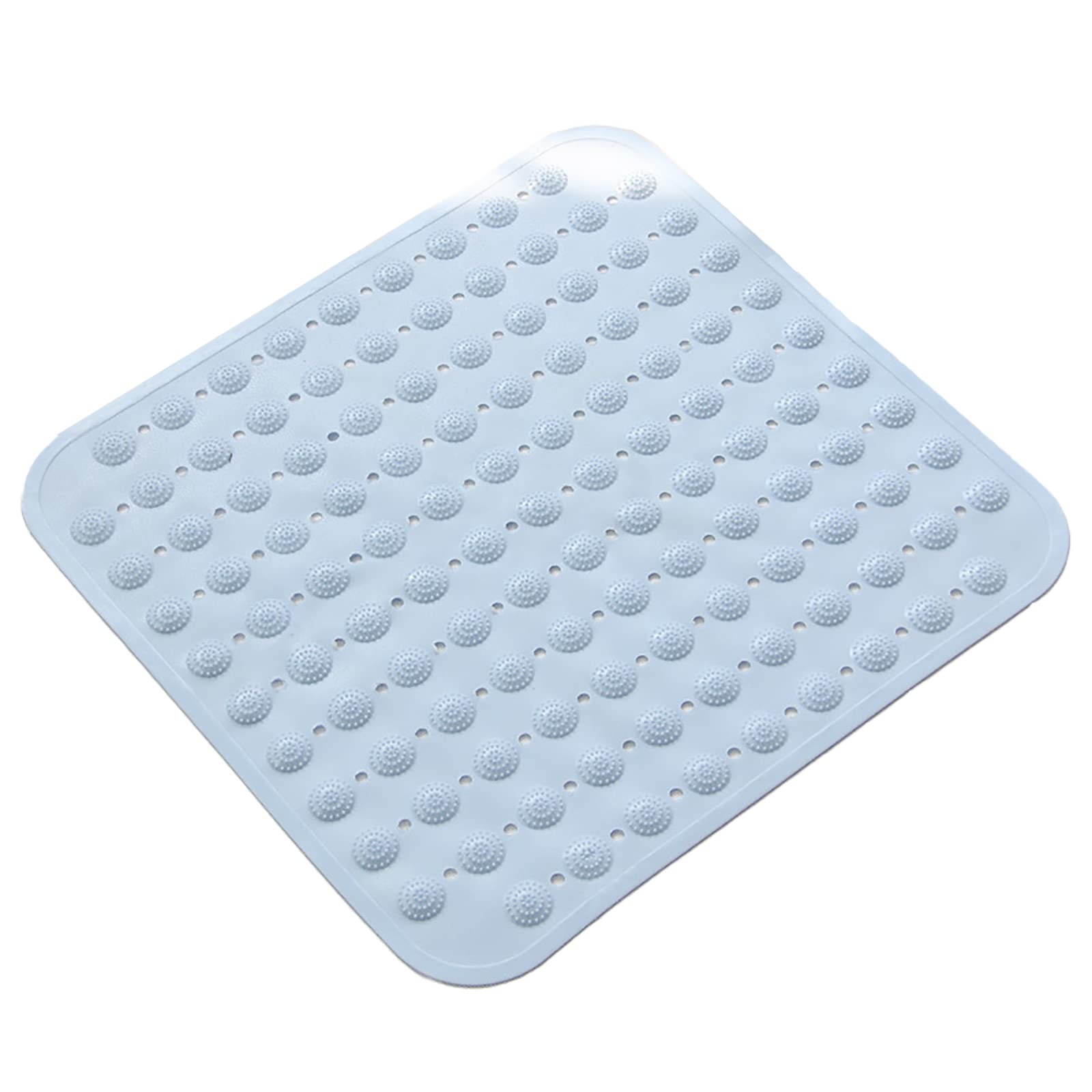 Tapis de bain antidérapant en PVC bleu haute qualité 47x47 cm