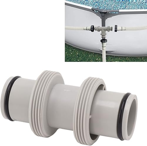 Miniatura 3 de Adaptador de manguera de piscina, conector de manguera de piscina de junta recta doble antifugas de 1.5 a 1.5 pulgadas para