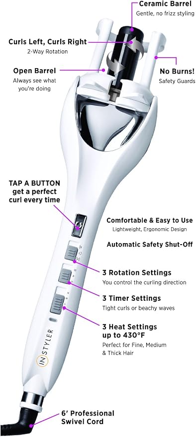 InStyler Tulip Rizador automático : Amazon.com.mx: Salud y Cuidado Personal