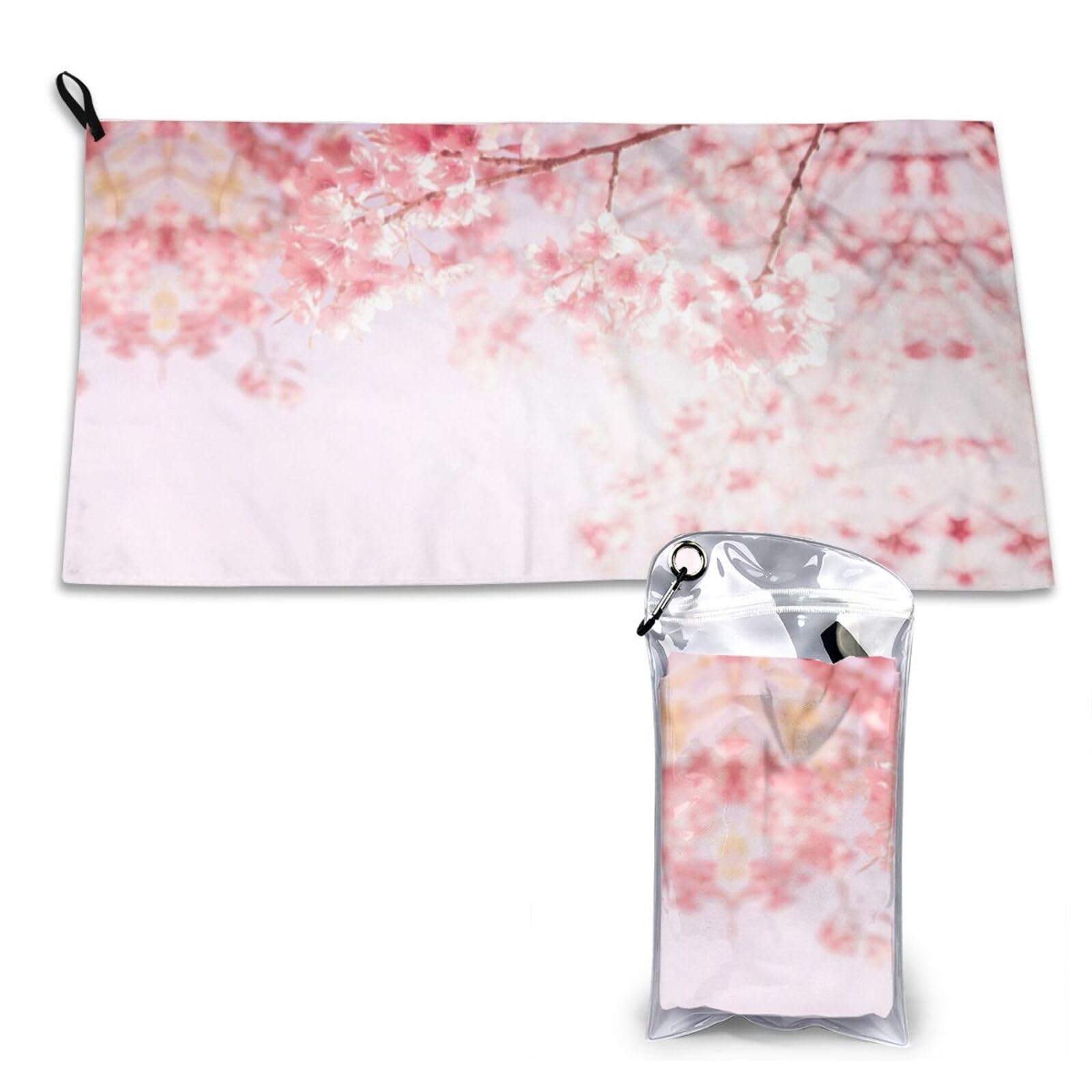 WXWJSHMGC Pink Cherry Print Cooling Towel, Gym Towel,Cooling Towels For Neck, Soft Breathable Travel Cool Towel,Sports Towels For Gym,Camping