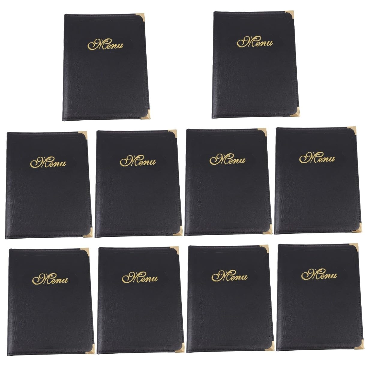 iplusmile 10piezas Portamenús De Piel Sintética Esquinas Redondeadas Para Restaurante Bar y Hogar Soporte De Exhibición De Menú Duradero y Elegante