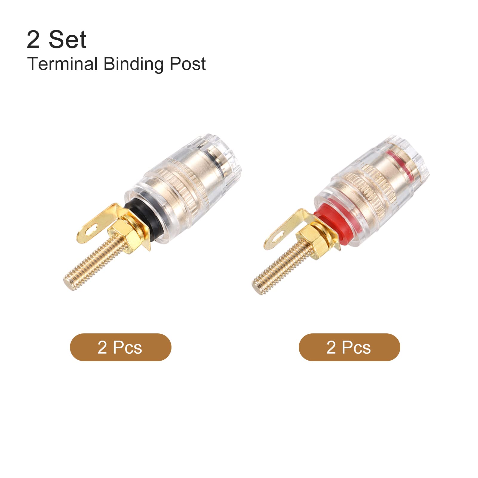 オーディオクラフト スピーカー端子 2個入り SSP2 Amazon | EIGHTNOO ゴールド スピーカー ターミナル 赤 黒 2連 4
