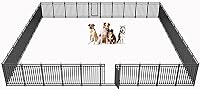 Vista 13 de Valla para perros para exteriores e interiores, 40 pulgadas de altura, 16 paneles de corral para perros grandes, medianos y pequeños, corral