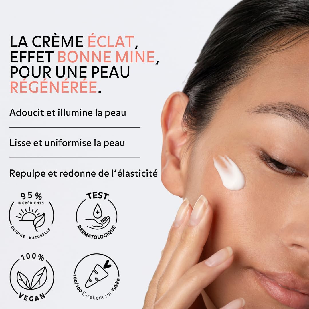 Crème Eclat Régénérante – Boost l'Éclat, Agit sur les signes de l’âge - Raffermit, lifte & iIlumine – Testée dermatologiquement – Vitamine C - Crème visage 60ml