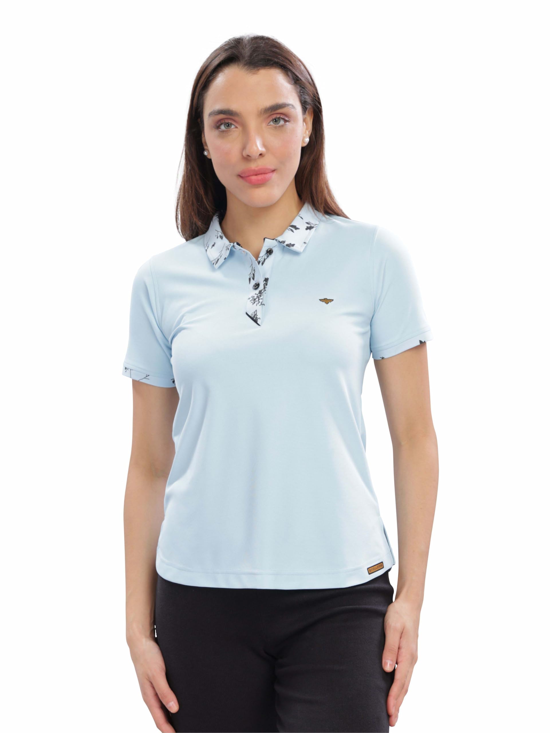 stellers Women's Polo Collar T-Shirt| Feather Touch Feel Regular Fit| Odour Resistant| Anti-Static| Wrinkle Free | Quick Dry | Stretchable | Lightweight | Sweat-Proof-picture-12