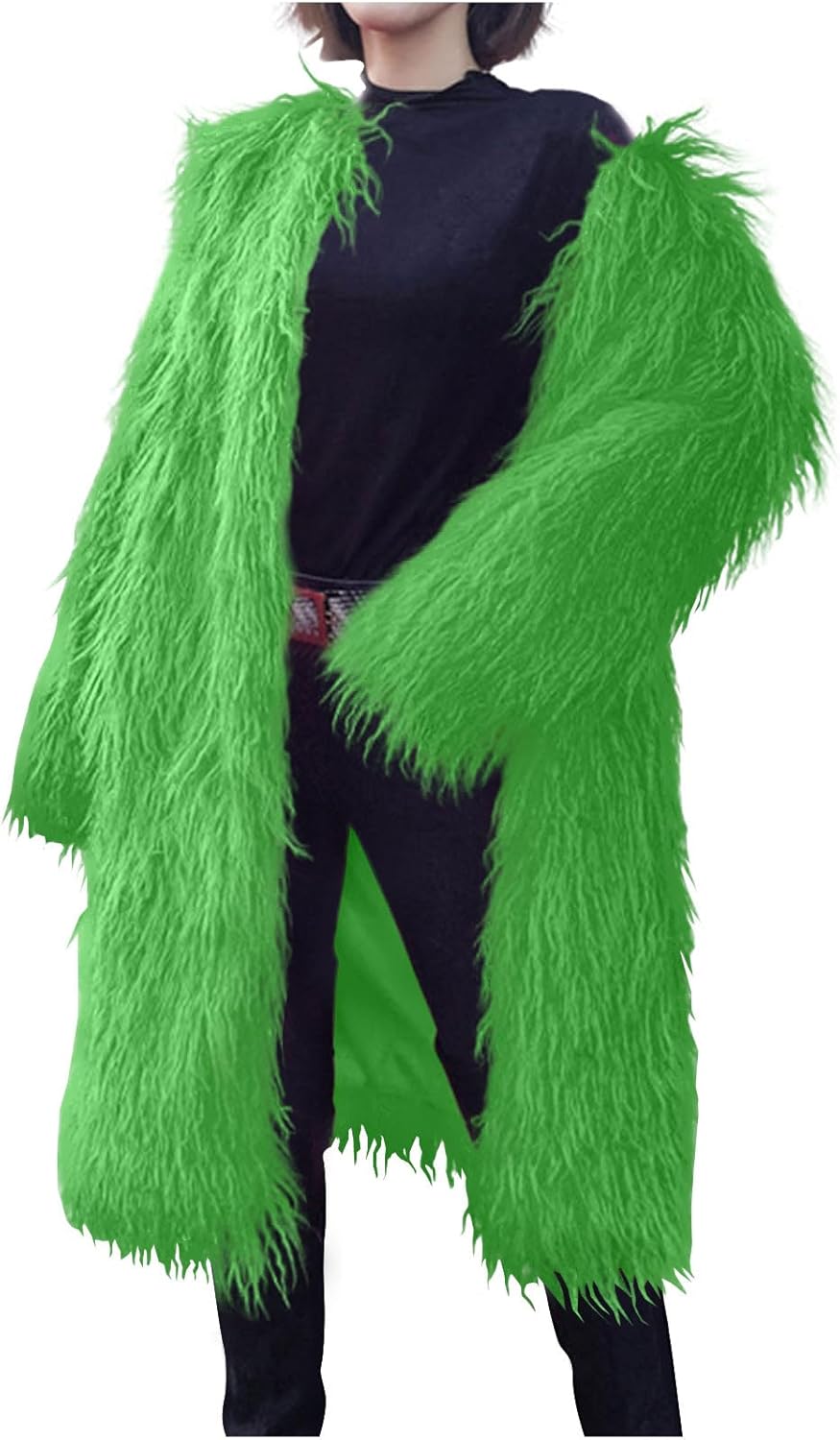 Long Faux Fur Coats for Women Plus Size Fluffy Shaggy Cardigan Jacket Fashion Autumn Winter Warm Dating Outfits