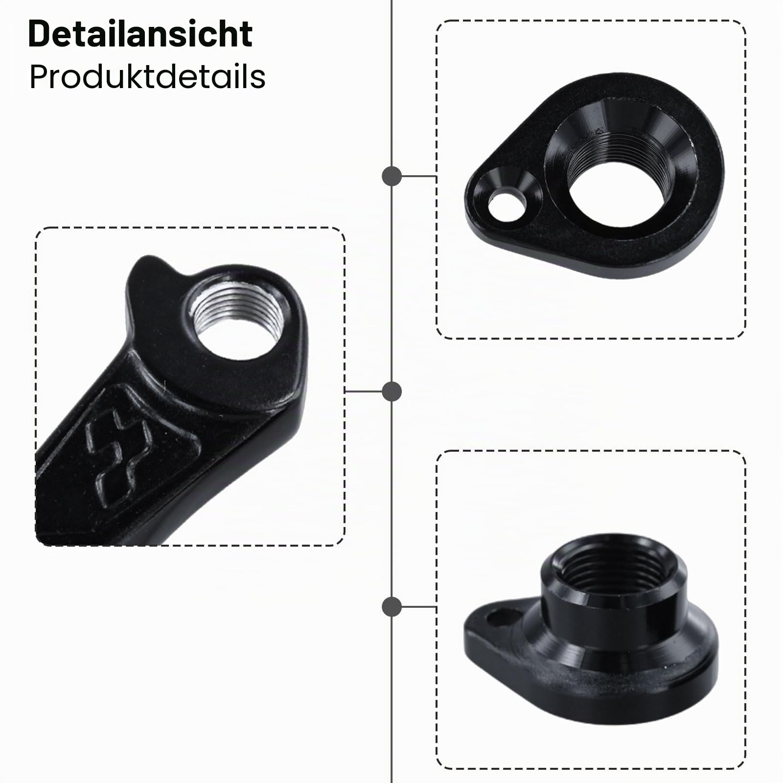 Schaltwerk-Aufhänger, Aluminium-Fahrrad-Heckhaken, Fahrrad-Schaltwerk-Mech-Aufhänger, Dropout & Schrauben für Cube Mountainbikes