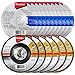 Makita 16 Piece - 4.5" Cut Off Wheel & Multi Grit Flap Disc Set For Grinders - Cutting & Conditioning For Metal & Stainless Steel - 4-1/2" x .045 x 7/8-Inch | Z40, Z80 & Z120
