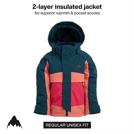 Burton Toddlers Ascutney 2-Layer Insulated Jacket Waterproof Winter Coat for Boys & Girls with Room to Grow System