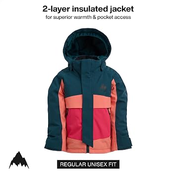 Burton Toddlers Ascutney 2-Layer Insulated Jacket Waterproof Winter Coat for Boys & Girls with Room to Grow System