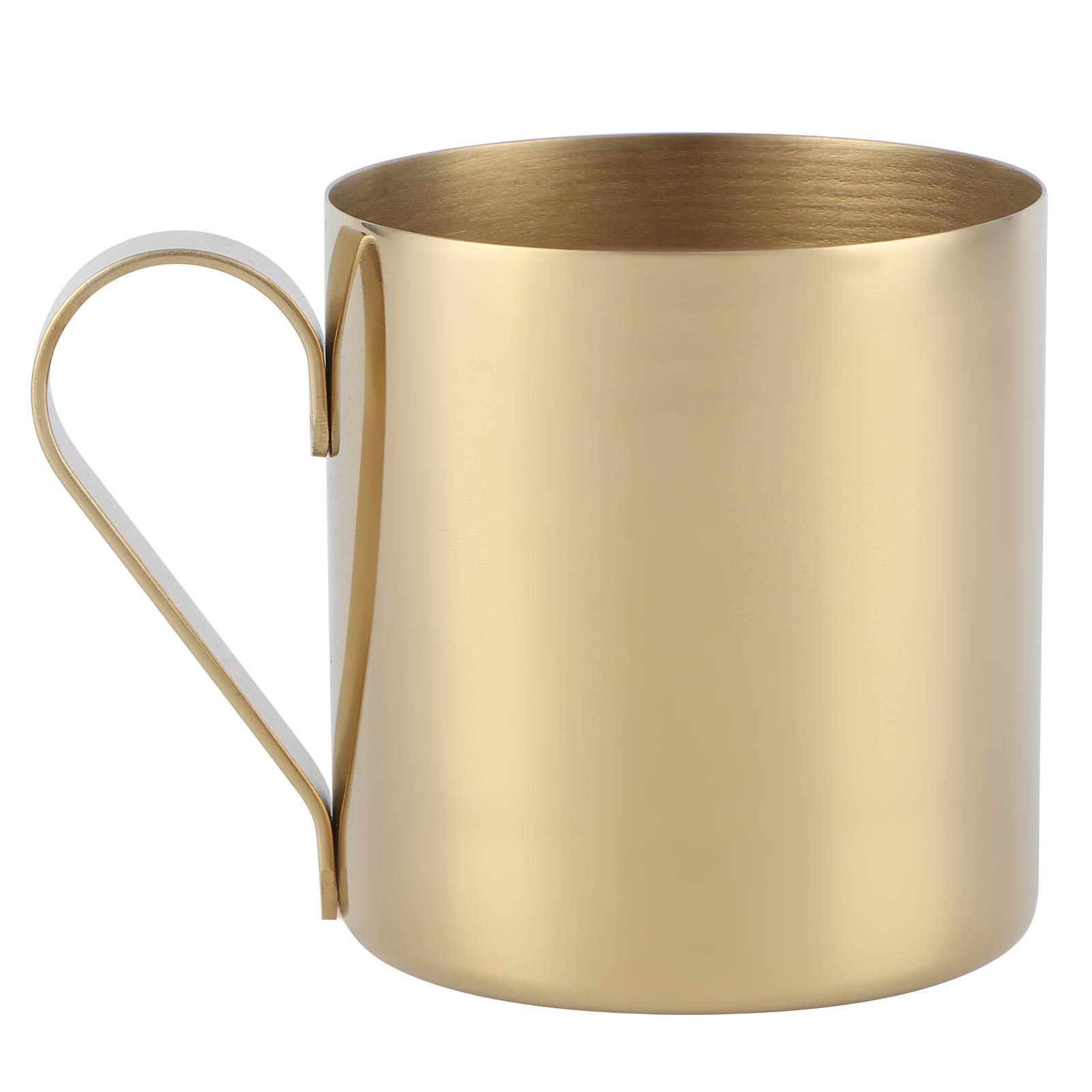 QANYEGN 400ML Drinks Mug, Stainless Steel Beer Mug, Cocktail Mug for Beer Coffee Water Milk Drinks with Handle(ld)
