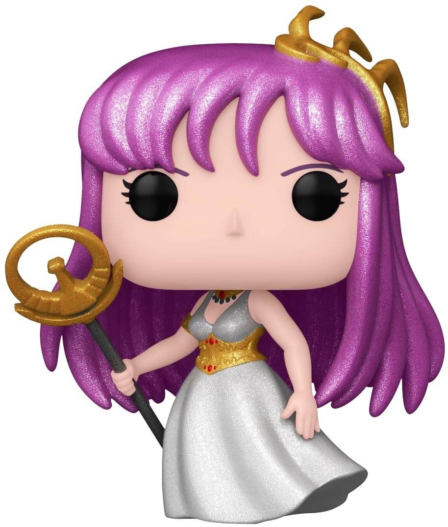 FunkoPOP! Animation: Saint Seiya - Saori Kido - (Athena) - Diamond Glitter - Amazon Exclusive - Collectable Vinyl Figure - Gift Idea - Official Merchandise - Toys for Kids & Adults - Anime Fans