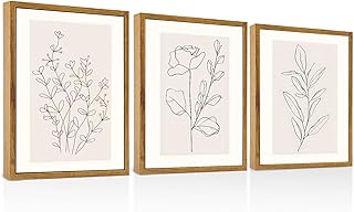 12 Small Office Ideas That Maximize Limited Space 41 ARTZIO Modern Minimalist Canvas Wall Art: Set of 3 Framed Plant Pictures...
