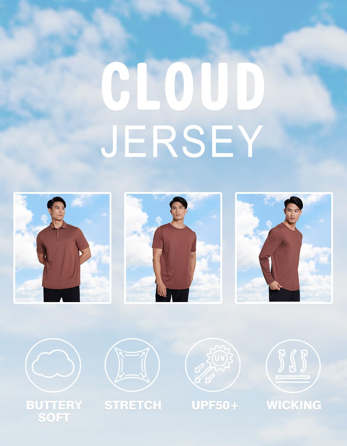 Men's Golf Polo Shirt Short Sleeve, Quick-Dry & Anti-Odor Stretch Fabric, UPF 50+ Golf Tennis Casual Wear - Image 5