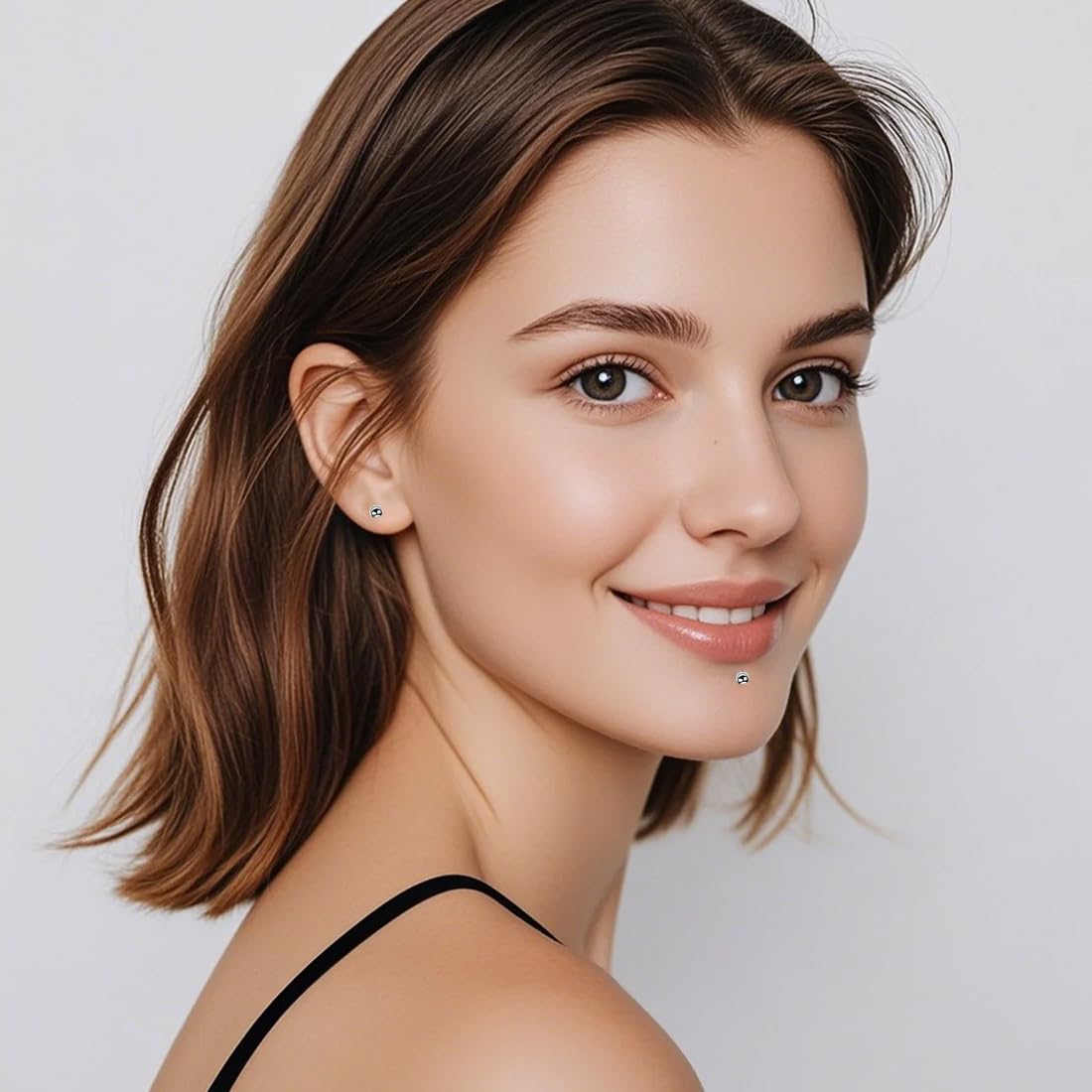 Acero Quirúrgico Piercing Labio 9 Pcs Labret Hilo Interno Tragus Helix Cartílago Pendientes Joyería