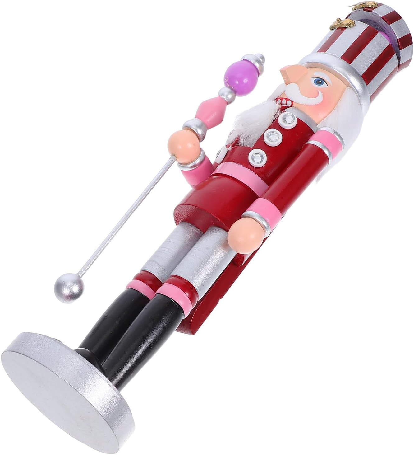 Ciieeo Christmas Nutcracker Soldier Doll Wooden Nutcracker Ornament Red Festive Table and Fireplace Holiday Decoration