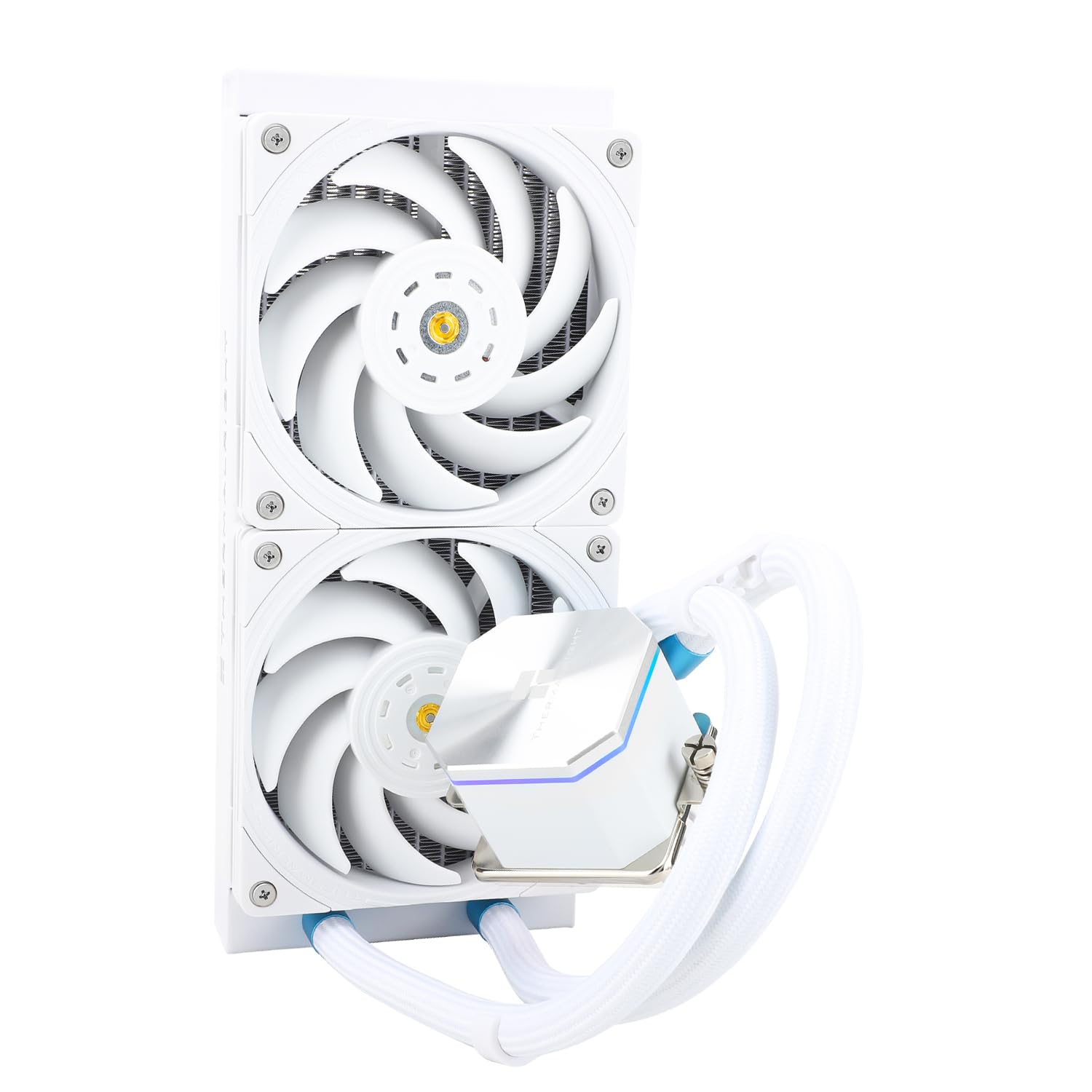 TR Frozen Edge 240 Blanco Refrigerador de Agua Líquida CPU Con Ventilador PWM 120mm,240 Blanco Especificación Cold Row,Disipador térmico integrado para AMD/AM4/AM5,Intel LGA1700/1150/1151/1200/2011