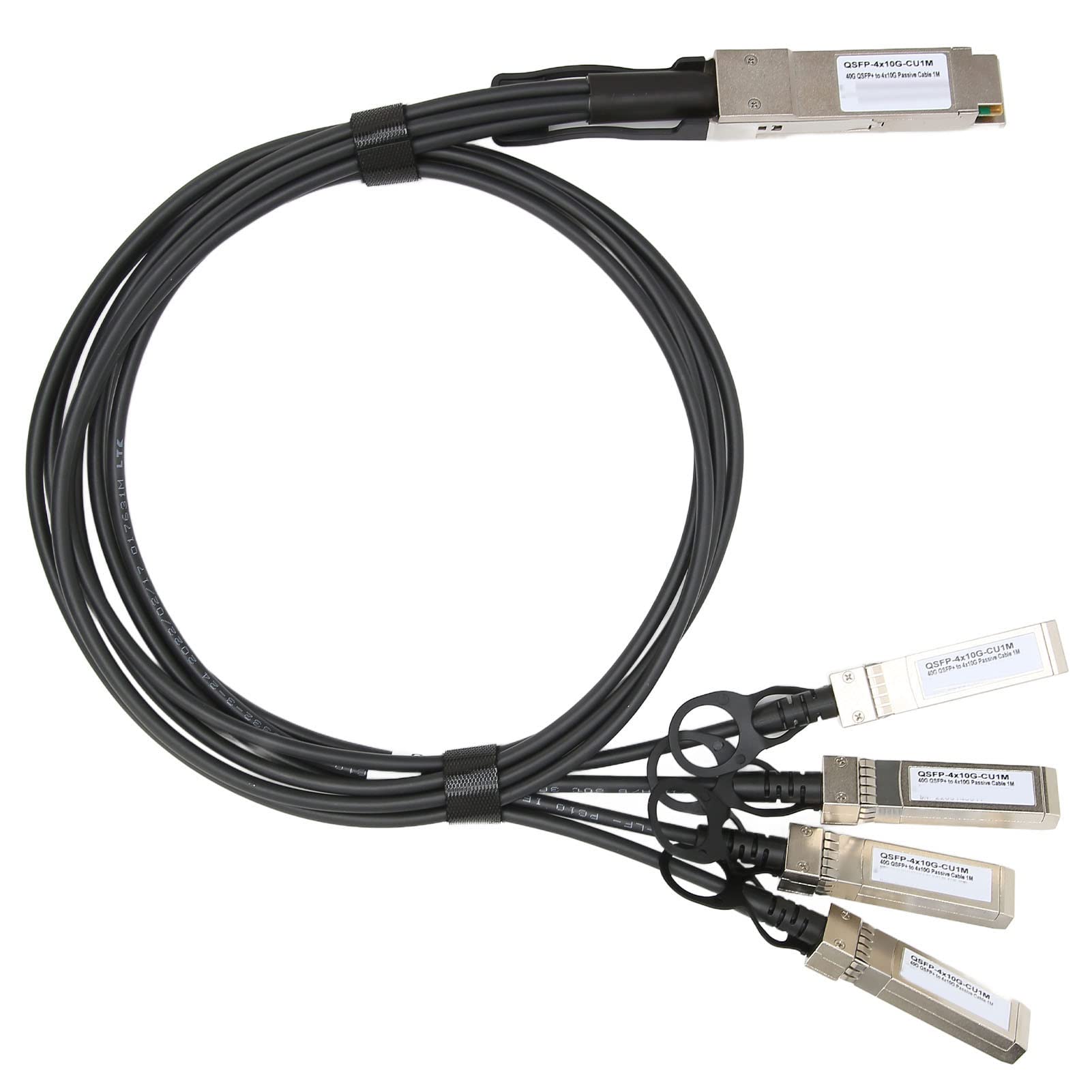 Câble DAC QSFP28 40G, Câble QSFP+ vers 4 SFP+ Direct Attach, 1 Mètre pour pour pour H3C, pour Juniper, pour pour ZTE, pour pour Entel, pour Extreme