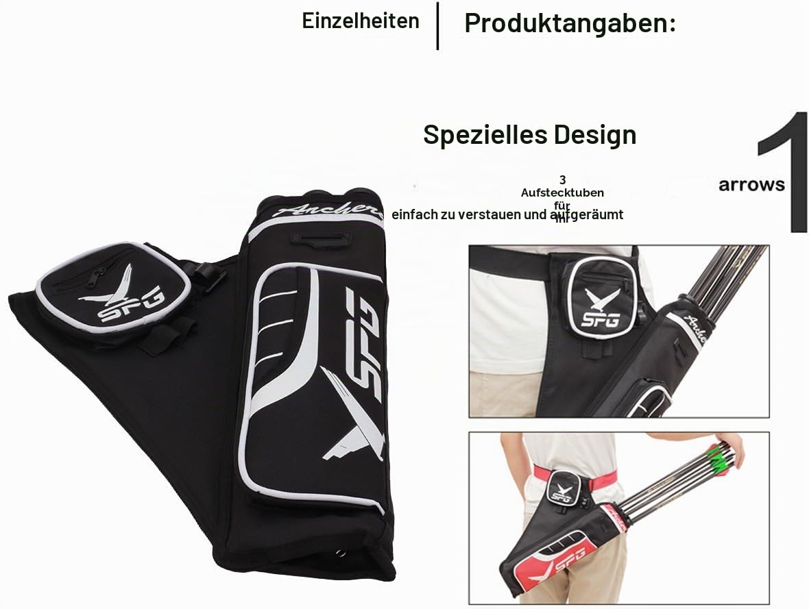 Bogenschießen Tasche Outdoor Leinwand Pfeil Köcher Jagd Drei Röhren Bogenschießen Tasche Taille Spannweite Bogenschießen Zubehör Bogenschießen Tasche