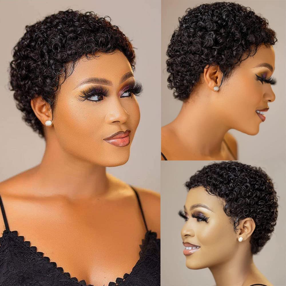 QITAQOTA Pixie Cut Wig Short Wigs For Black Women Short
