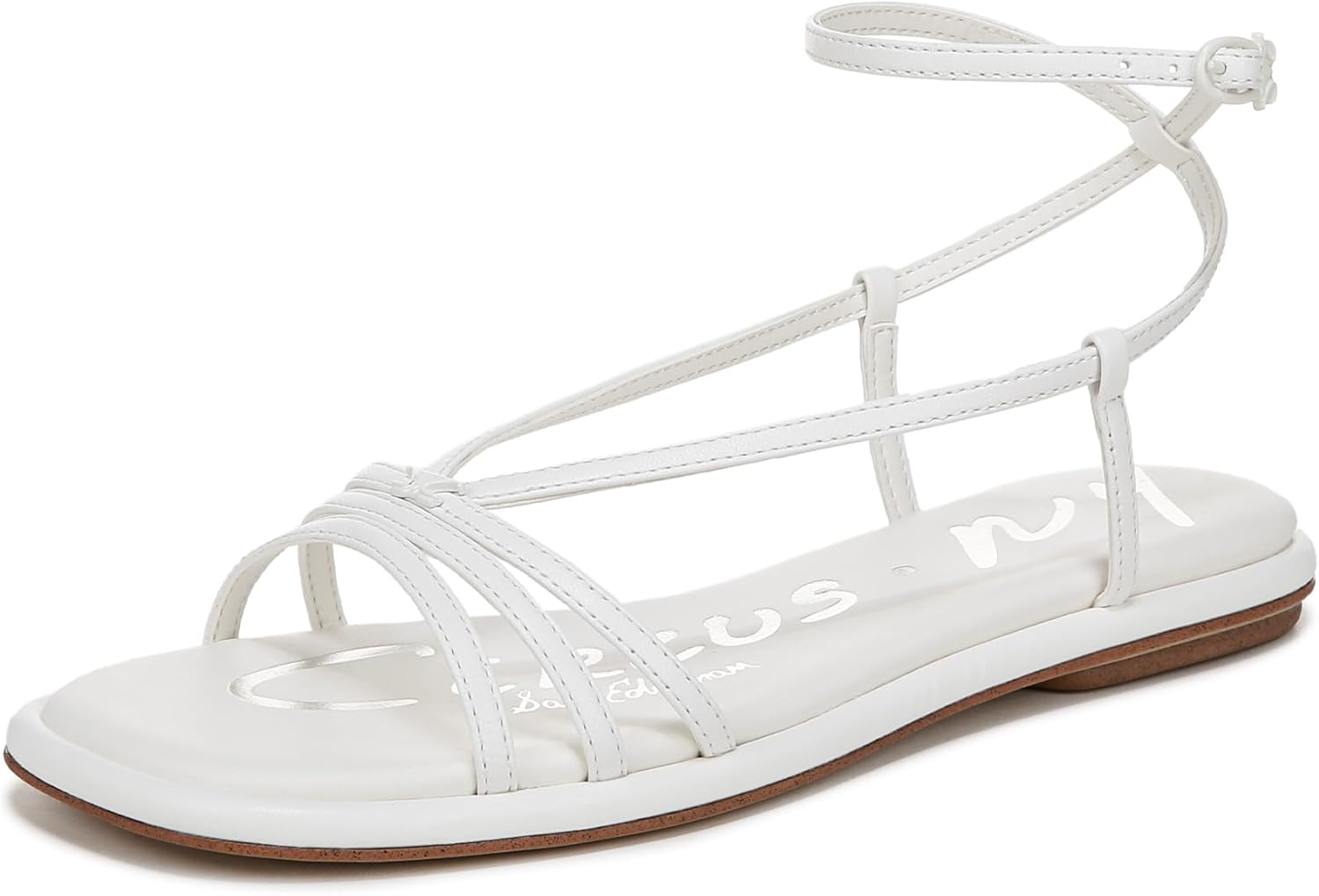 Circus NY by Sam Edelman Women's Olana Flat Sandal 8.5 Bright White