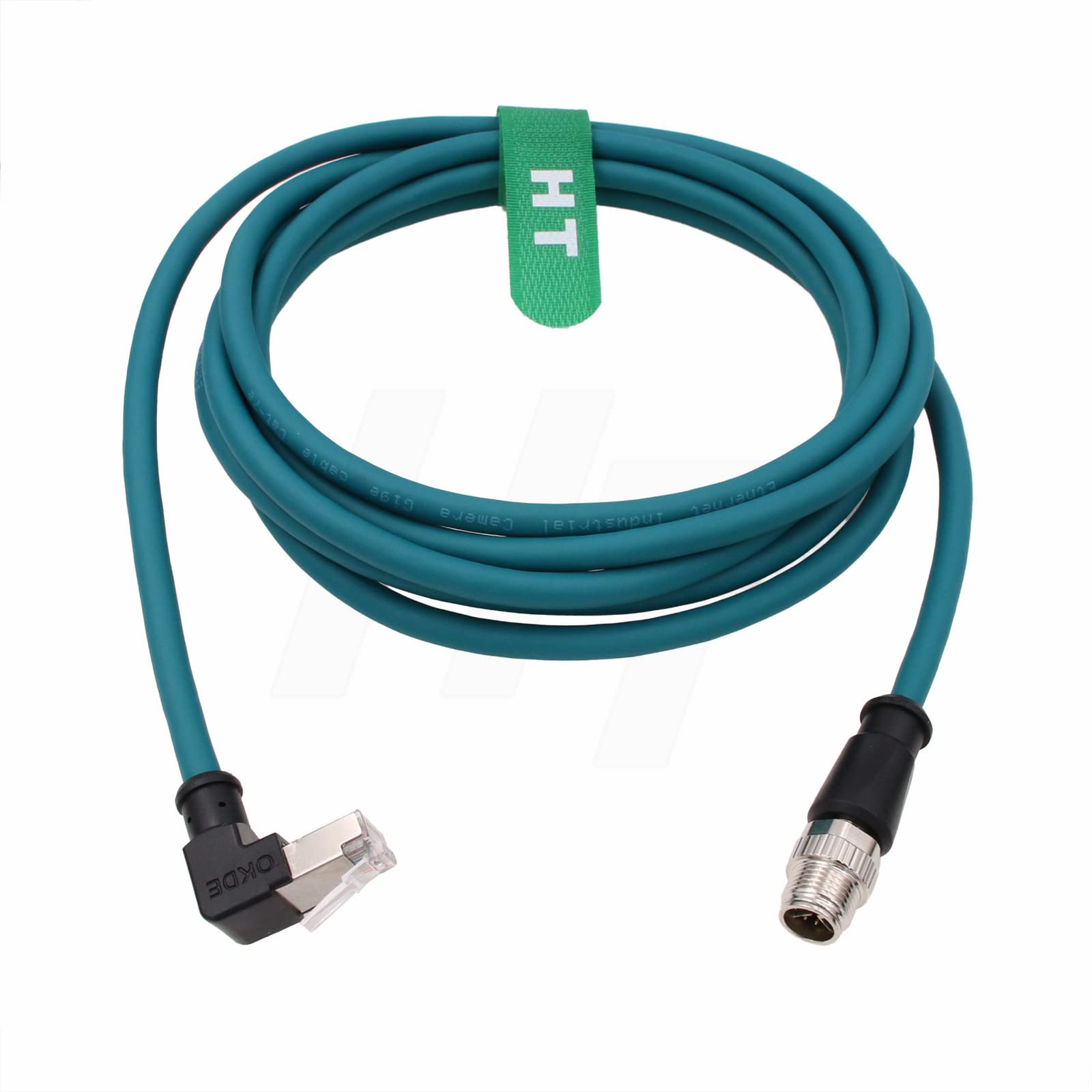 HangTon Cavo di rete Ethernet M12 8 pin codificato a X RJ45 CAT 6A per Cognex Keyence Basler Datalogic Microscan Sensor Automation PLC PC Router ad alta velocità 10 m