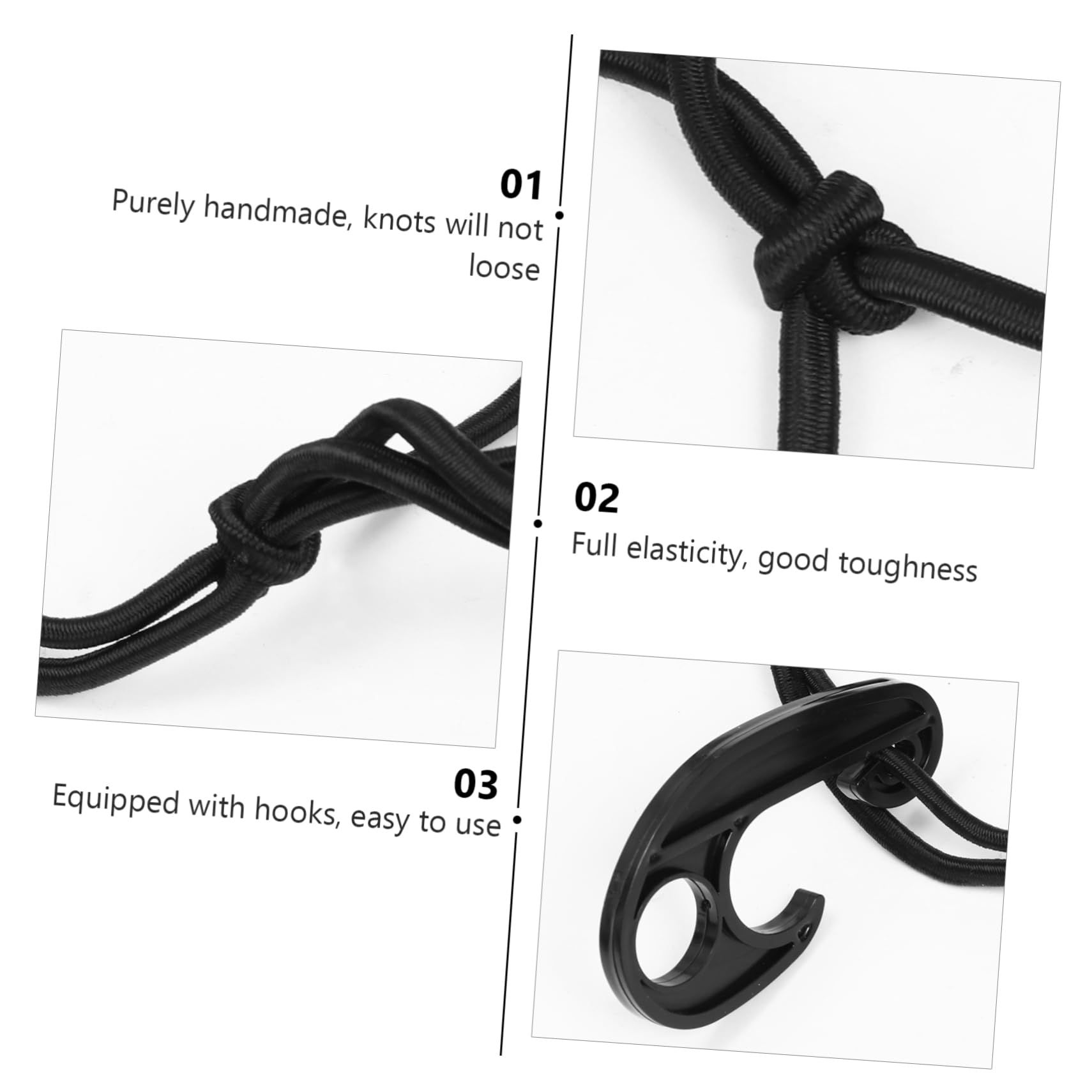 Gatuida Organisateur de Toit Filet de Chargement pour Voiture en Caoutchouc Noir, Élastique, Protection Intégrale pour Galerie de Toit pour Pickup et Bagages