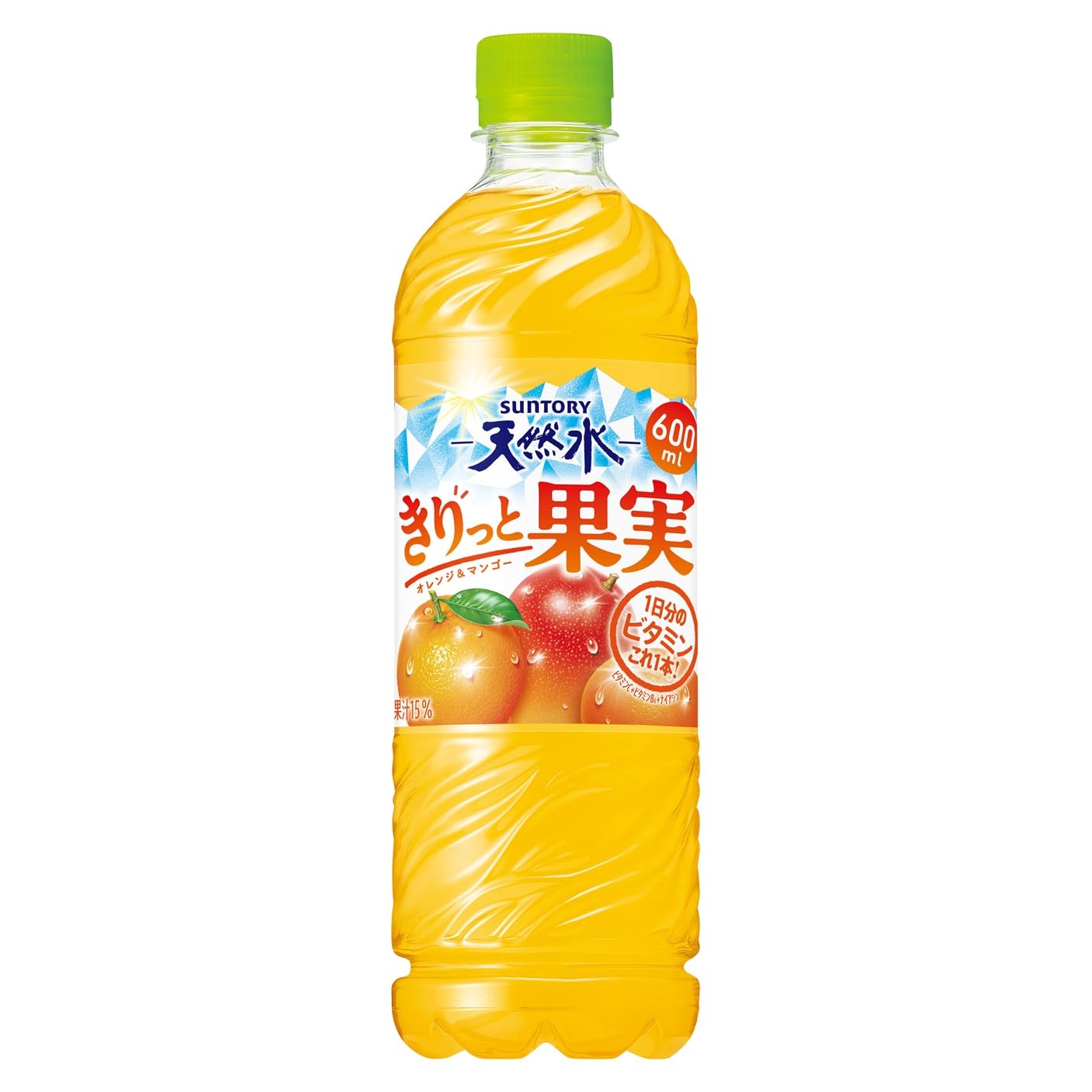 サントリー 天然水 きりっと果実 オレンジ＆マンゴー 600ml空きペットボトル Amazon.co.jp: サントリー サントリー天然水 きりっと果実 オレンジ