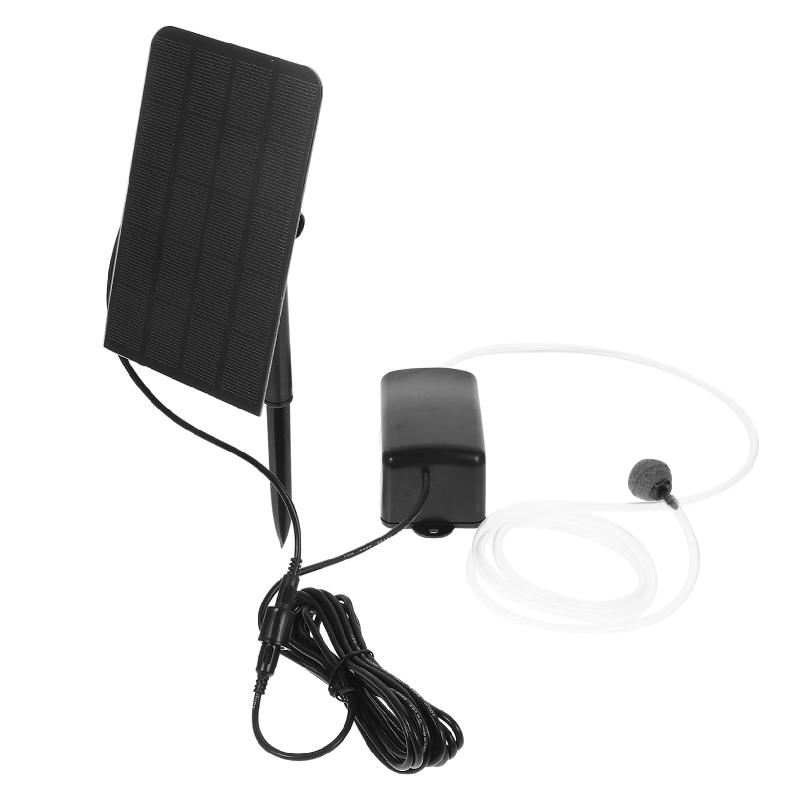 HEMOTON 2 Pezzi Pompa ad solare di pompaggio solare pompa solare dell'acquario portatile aeratore per acquari pompa di aerazione solare cristallo di silicio
